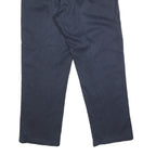 DICKIES Mens Regular Fit Navy Blue Cotton Blend Straight Leg Trousers W38 L29