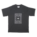 ADIDAS ORIGINALS Mens Black Barcelona Graphic T-Shirt L Short Sleeve Crew Neck