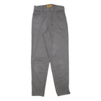 EMPORIO ARMANI Womens Grey Cotton Blend Relaxed Straight Trousers W26 L28