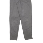 EMPORIO ARMANI Womens Grey Cotton Blend Relaxed Straight Trousers W26 L28