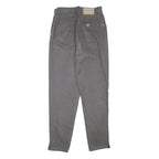 EMPORIO ARMANI Womens Grey Cotton Blend Relaxed Straight Trousers W26 L28