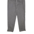 EMPORIO ARMANI Womens Grey Cotton Blend Relaxed Straight Trousers W26 L28