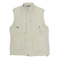 COLUMBIA Mens Beige Nylon Outdoor Jacket M Titanium Zip Utility Pockets Vest