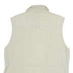 COLUMBIA Mens Beige Nylon Outdoor Jacket M Titanium Zip Utility Pockets Vest