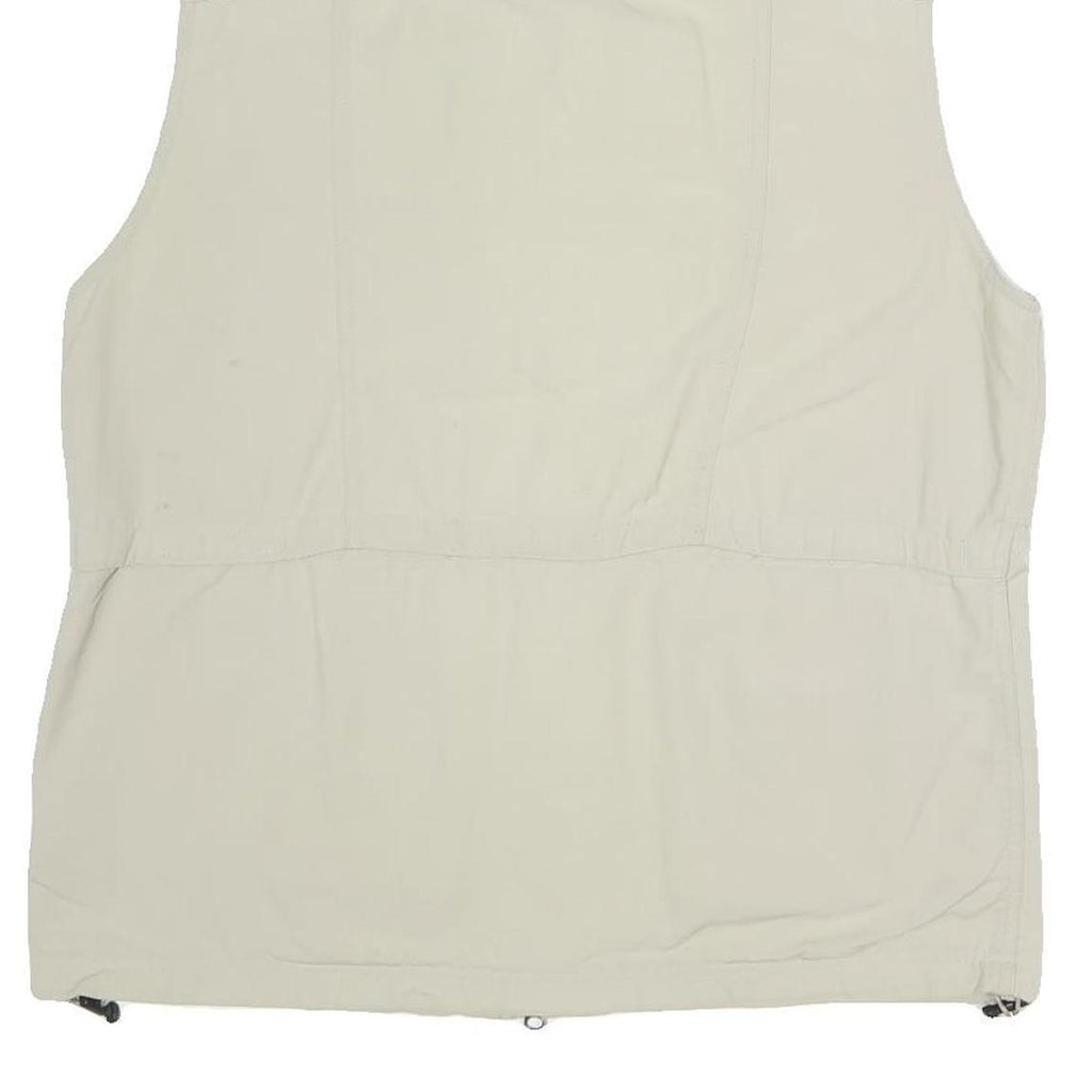 COLUMBIA Mens Beige Nylon Outdoor Jacket M Titanium Zip Utility Pockets Vest