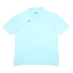 KAPPA Mens Blue Short Sleeve Plain XL Cotton Polo Shirt Logo