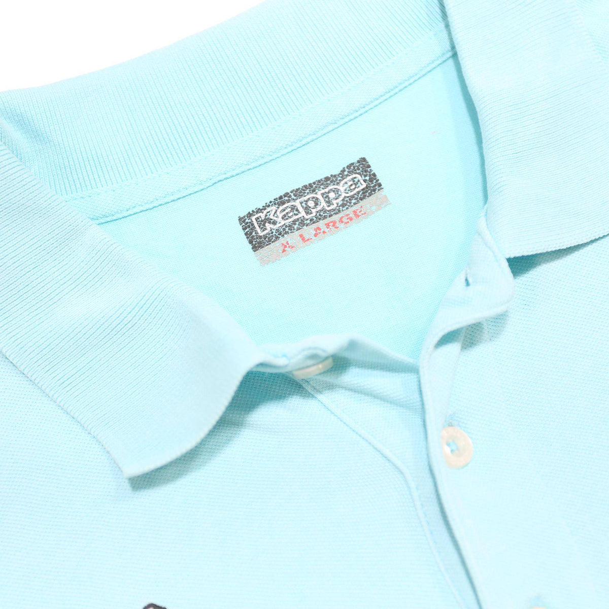 KAPPA Mens Blue Short Sleeve Plain XL Cotton Polo Shirt Logo