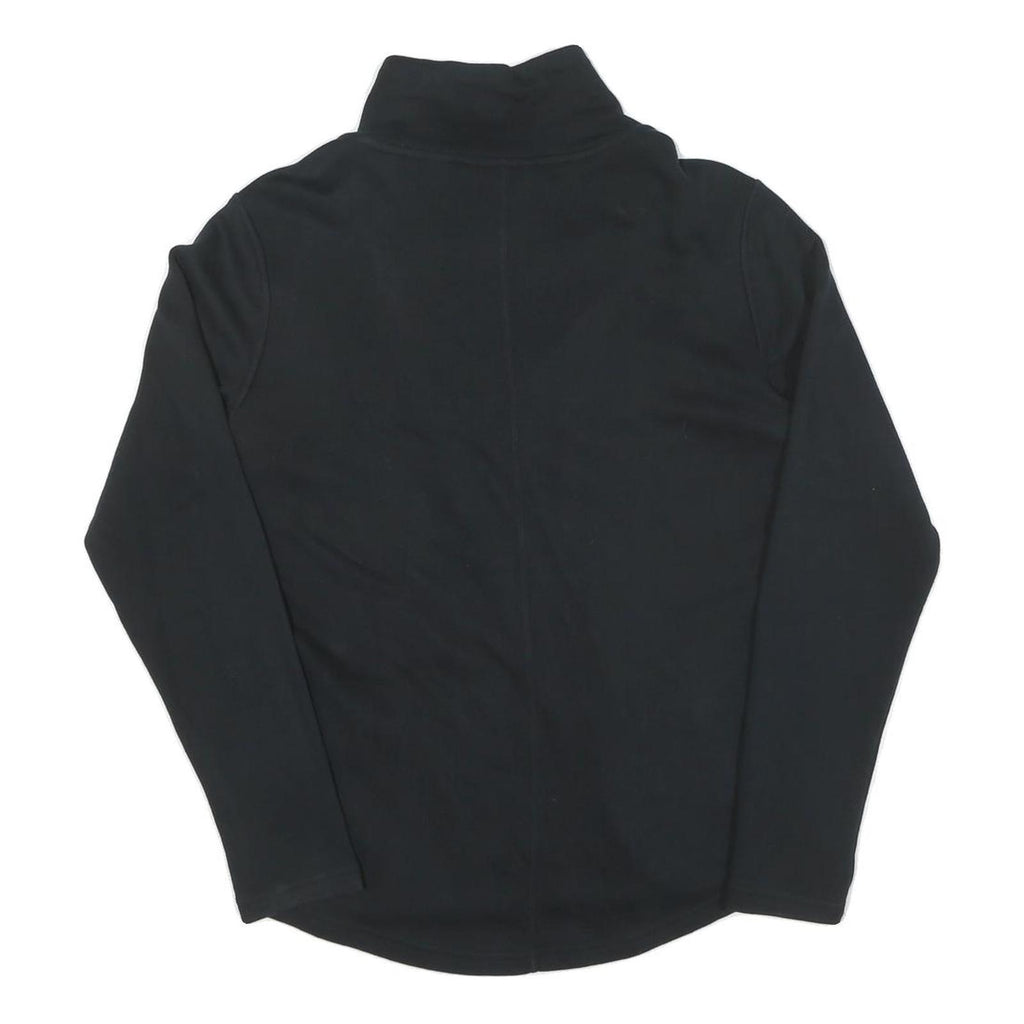 PUMA Womens Black Jacket UK 12 Cotton Zip Plain Casual Lightweight Sportswear
