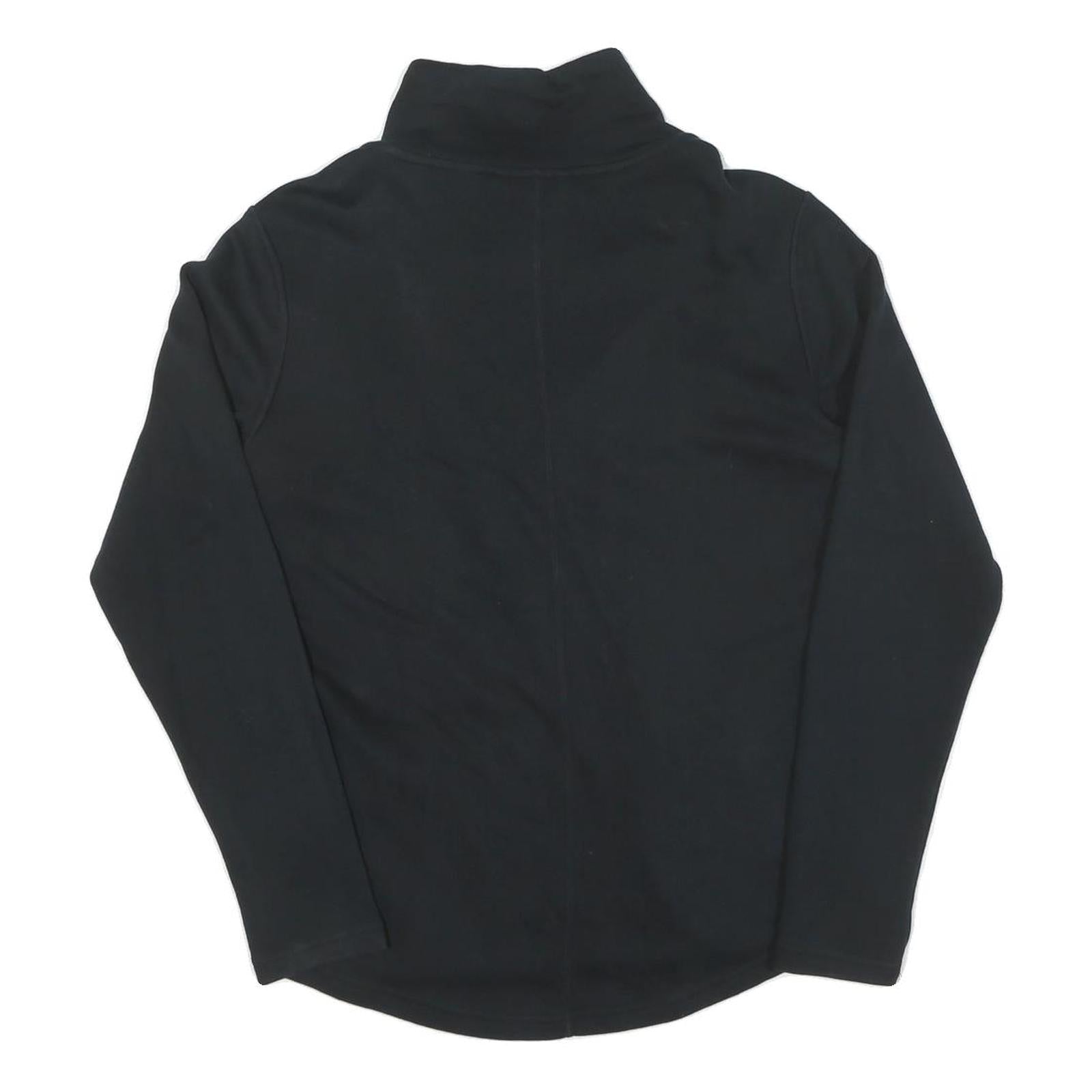 PUMA Womens Black Jacket UK 12 Cotton Zip Plain Casual Lightweight Sportswear