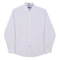 TOMMY HILFIGER Mens White & Blue Check Shirt M Long Sleeve Button Formal Cotton