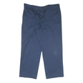 DICKIES Mens Cotton Navy Blue Regular Straight Leg Trousers W38 L27 Workwear