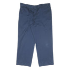 DICKIES Mens Cotton Navy Blue Regular Straight Leg Trousers W38 L27 Workwear