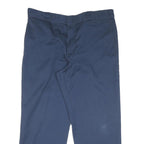 DICKIES Mens Cotton Navy Blue Regular Straight Leg Trousers W38 L27 Workwear
