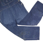 DICKIES Mens Blue Denim Cotton Loose Fit Dungarees 2XL W44 L32 Workwear