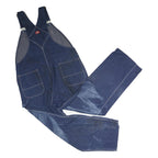DICKIES Mens Blue Denim Cotton Loose Fit Dungarees 2XL W44 L32 Workwear