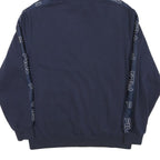 FILA Mens Navy Blue Red & White Hoodie M Logo Printed Casual Pullover