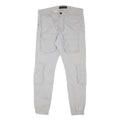 PEGADOR Mens Cotton Blend Slim Cargo Trousers Light Grey W31 L29 Utility Pockets
