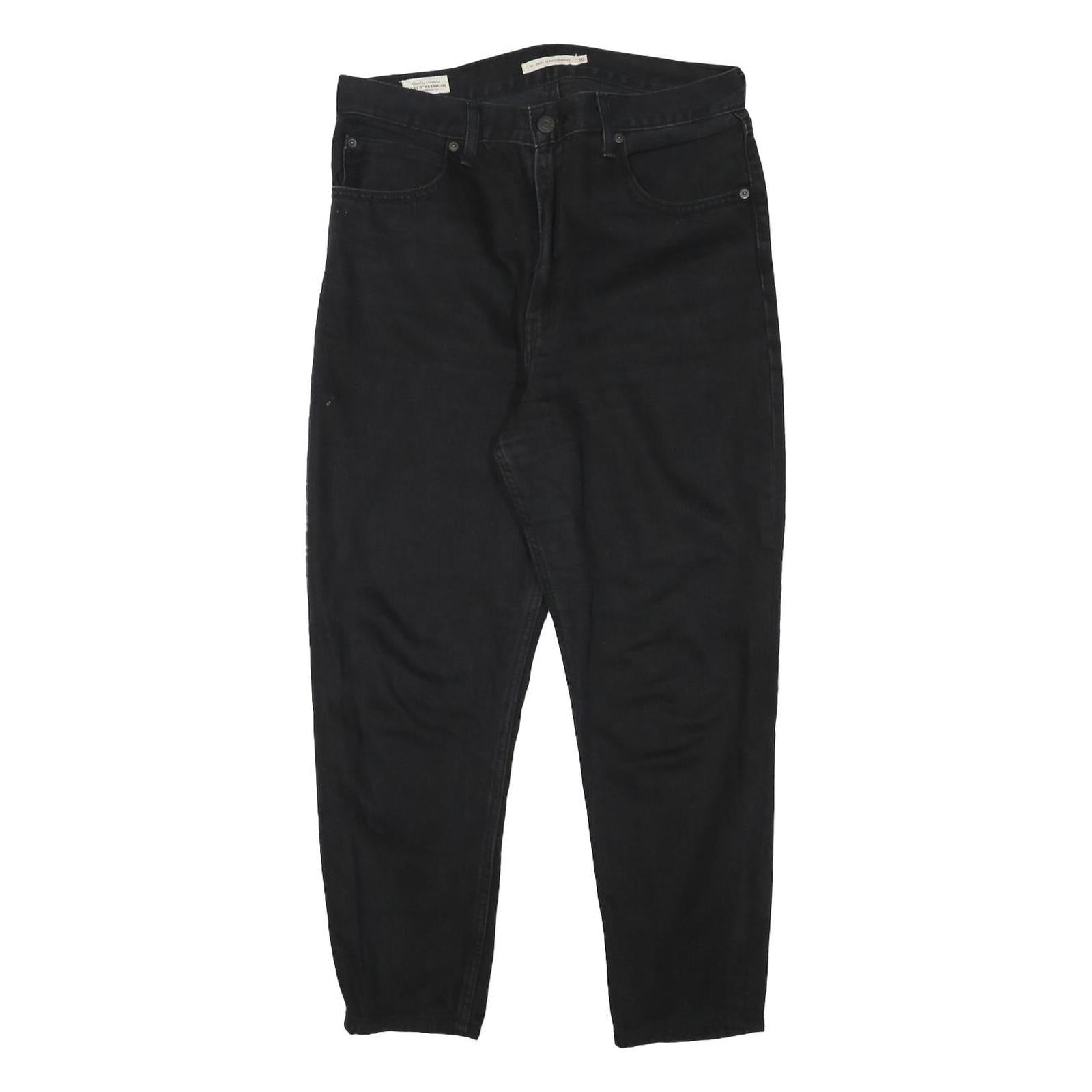 LEVI'S Womens Relaxed Black Denim Jeans W31 L24 Classic Zip Cotton Blend