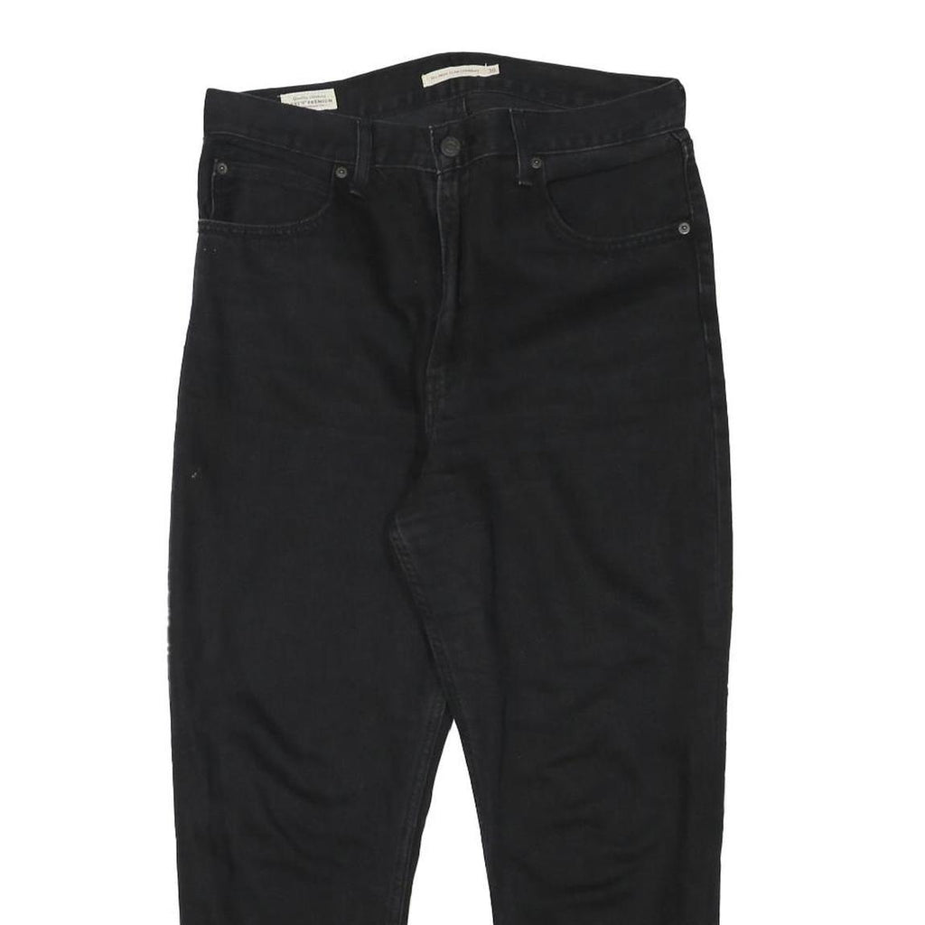 LEVI'S Womens Relaxed Black Denim Jeans W31 L24 Classic Zip Cotton Blend