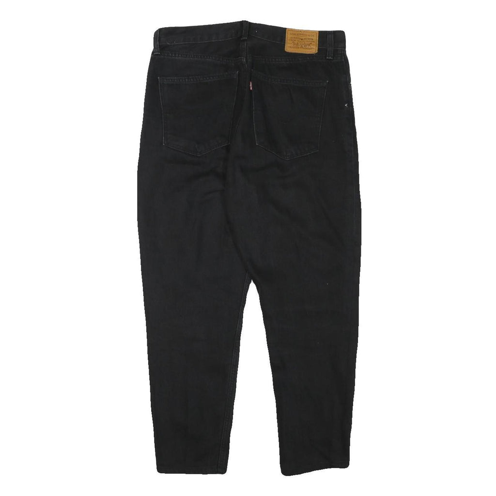 LEVI'S Womens Relaxed Black Denim Jeans W31 L24 Classic Zip Cotton Blend