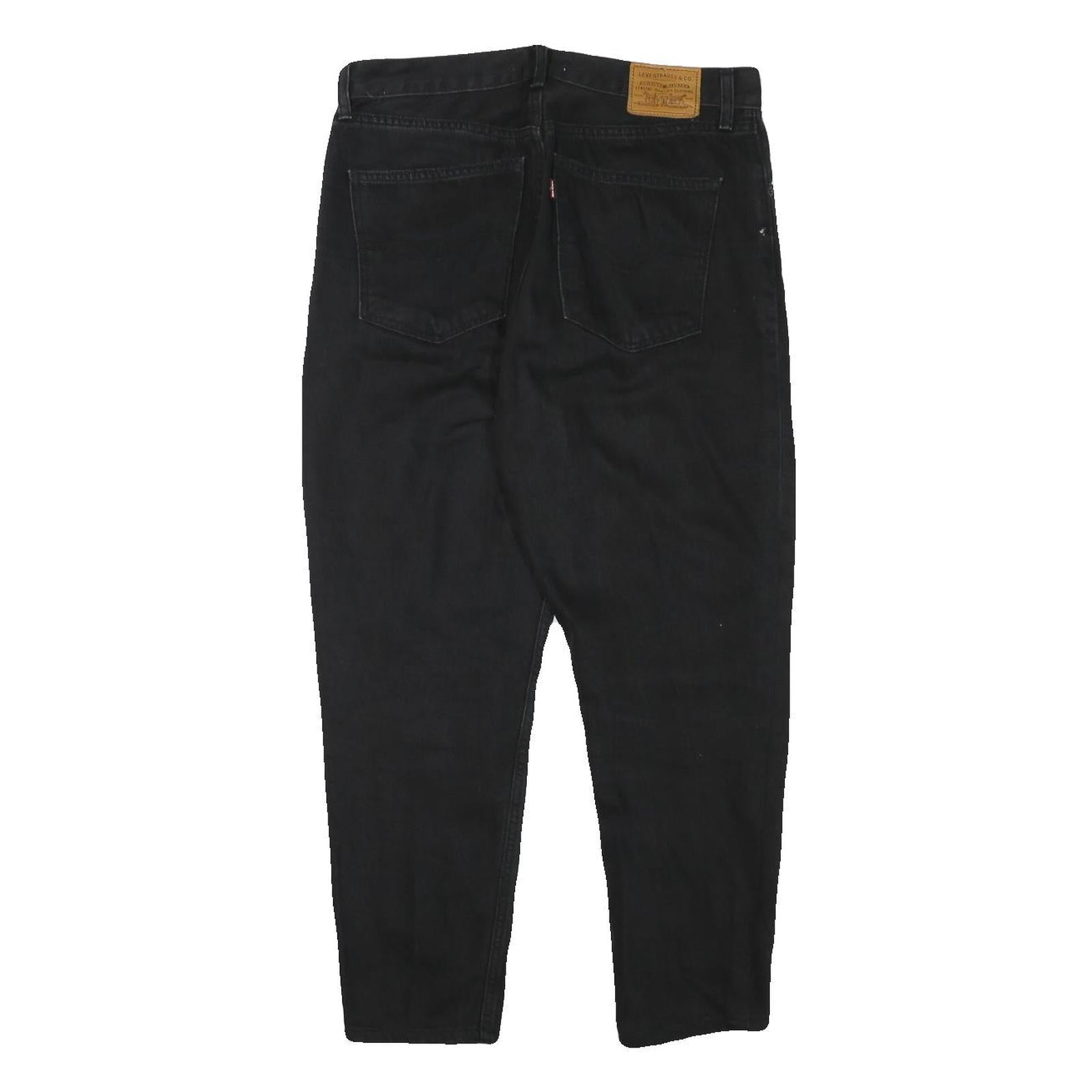 LEVI'S Womens Relaxed Black Denim Jeans W31 L24 Classic Zip Cotton Blend