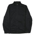 NAUTICA Mens Black Polyester Blend Zip Jacket L Plain Classic Casual Outerwear