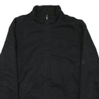 NAUTICA Mens Black Polyester Blend Zip Jacket L Plain Classic Casual Outerwear