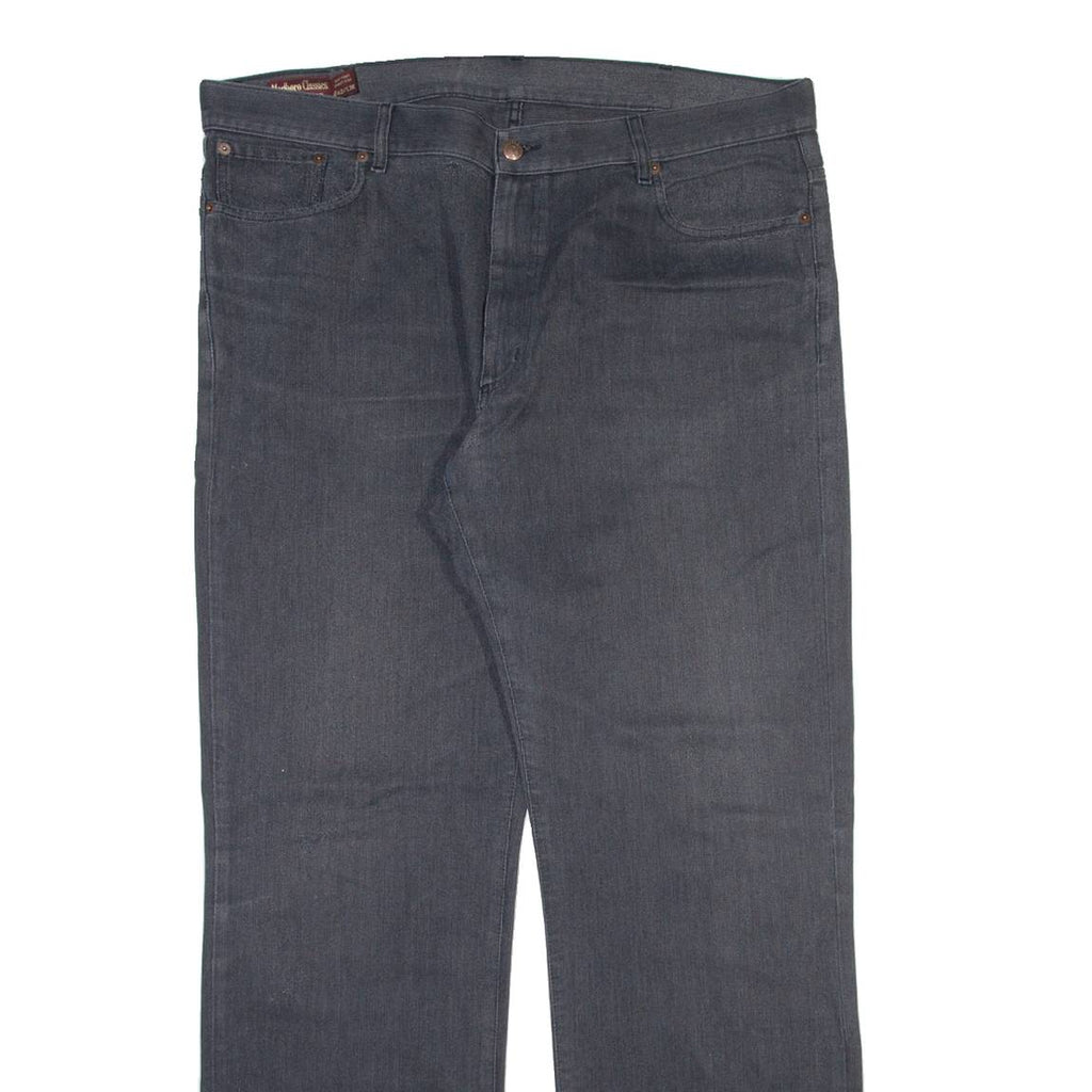 MARLBORO Mens Trousers Grey Regular Straight W42 L34