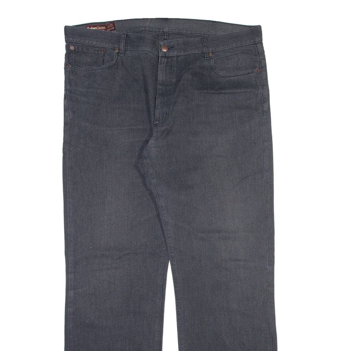 MARLBORO Mens Trousers Grey Regular Straight W42 L34