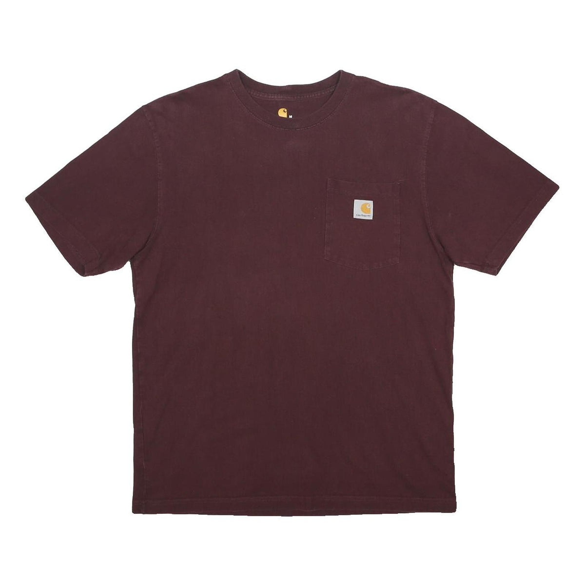 CARHARTT Mens Maroon Graphic T-Shirt M Short Sleeve Crew Neck Pocket Logo