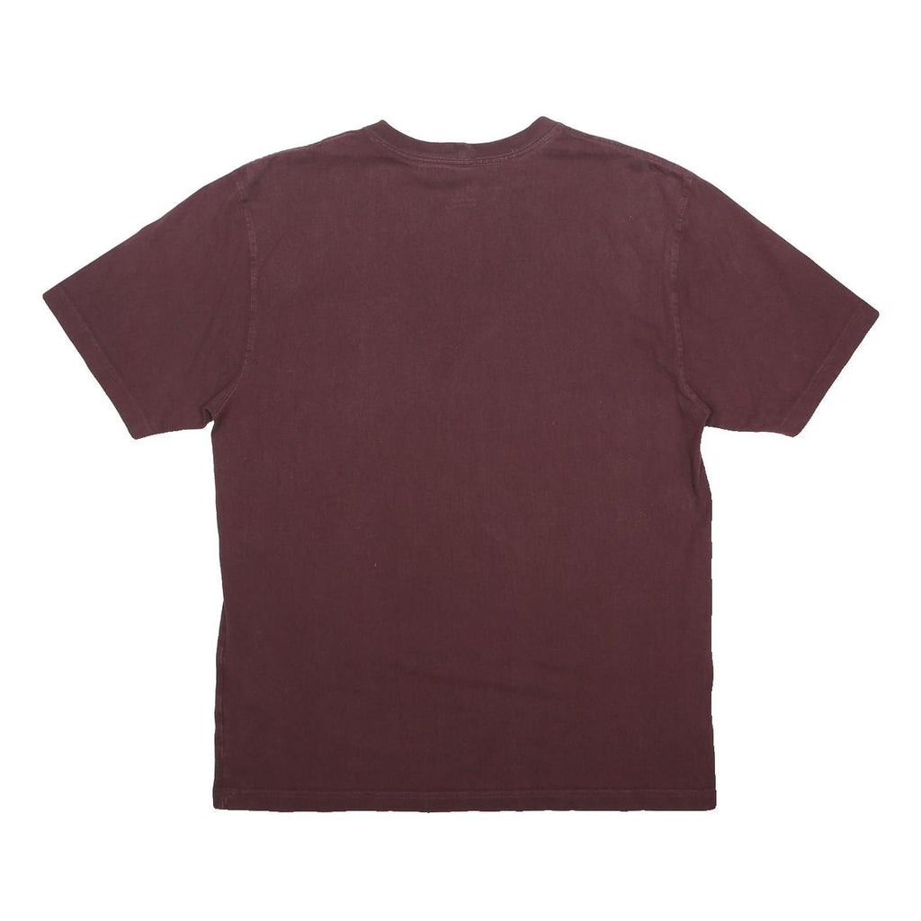 CARHARTT Mens Maroon Graphic T-Shirt M Short Sleeve Crew Neck Pocket Logo