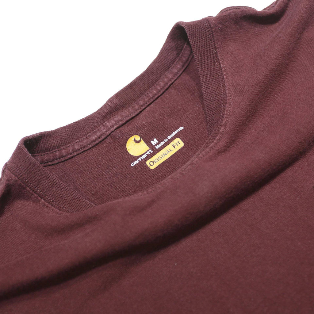 CARHARTT Mens Maroon Graphic T-Shirt M Short Sleeve Crew Neck Pocket Logo