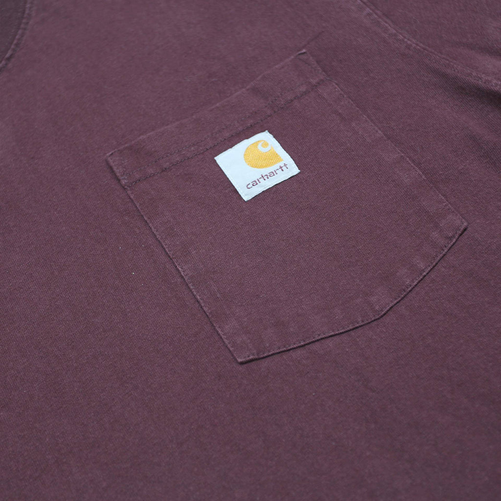 CARHARTT Mens Maroon Graphic T-Shirt M Short Sleeve Crew Neck Pocket Logo