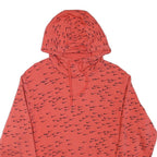 NIKE Boys Red & Black All Over Swoosh Print Pullover Hoodie L