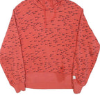 NIKE Boys Red & Black All Over Swoosh Print Pullover Hoodie L