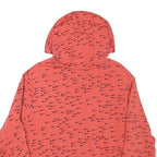 NIKE Boys Red & Black All Over Swoosh Print Pullover Hoodie L