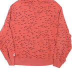 NIKE Boys Red & Black All Over Swoosh Print Pullover Hoodie L