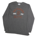 GENUINE MERCHANDISE Mens Grey San Francisco Giants Long Sleeve Crew Neck T-Shirt