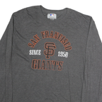 GENUINE MERCHANDISE Mens Grey San Francisco Giants Long Sleeve Crew Neck T-Shirt