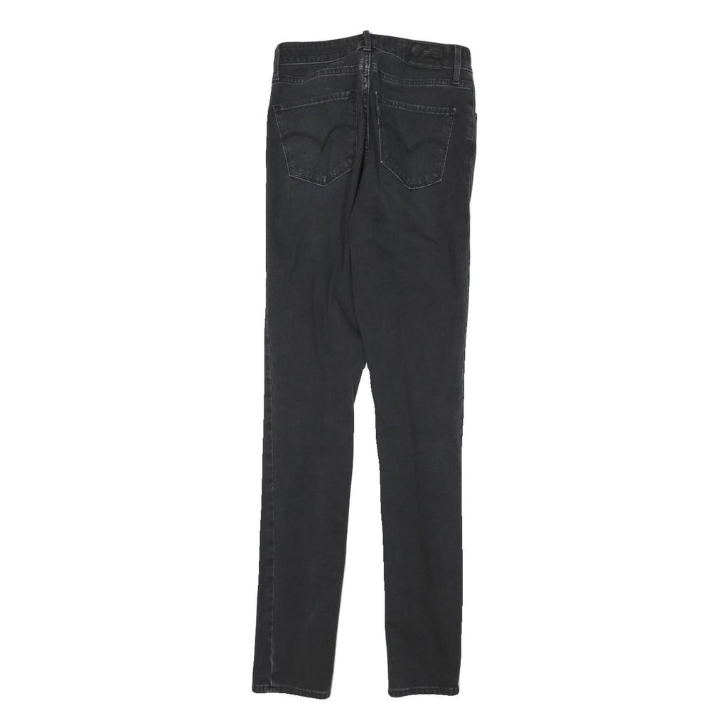 LEVI'S Womens Jeans Black Slim Skinny Denim Medium W24 L30 Stretch Comfort