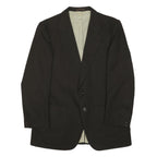 CHARLES VOGELE Mens Black Wool Blend Classic Jacket XL Plain Button Closure