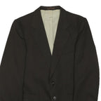 CHARLES VOGELE Mens Black Wool Blend Classic Jacket XL Plain Button Closure