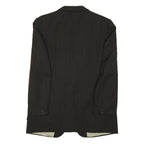 CHARLES VOGELE Mens Black Wool Blend Classic Jacket XL Plain Button Closure