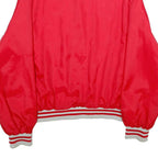 HOLLOWAY Mens Red & White Varsity Jacket XL Nylon Button Bomber Classic Casual