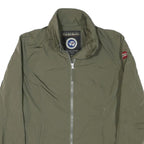NAPAPIJRI Womens Green Zip Jacket M Polyester Blend Plain Casual Outdoor