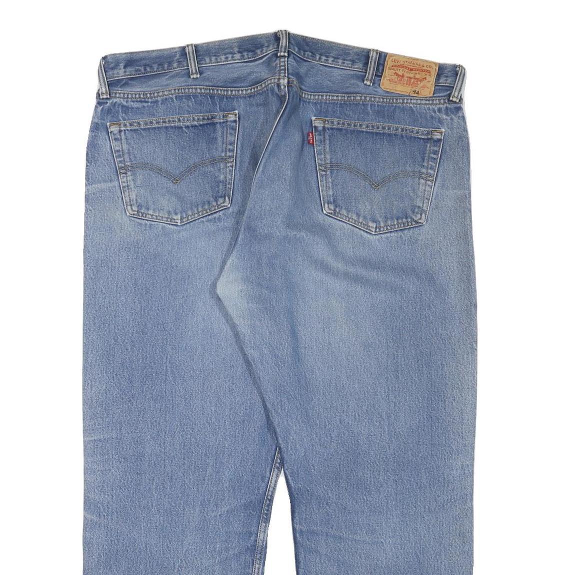 LEVI'S 501 Mens Jeans Blue Regular Straight Denim Medium W43 L29 Button Closure