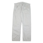 LEVIS Mens Cotton Blend Regular Fit White Straight Leg Trousers W38 L32 Classic