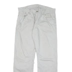 LEVIS Mens Cotton Blend Regular Fit White Straight Leg Trousers W38 L32 Classic