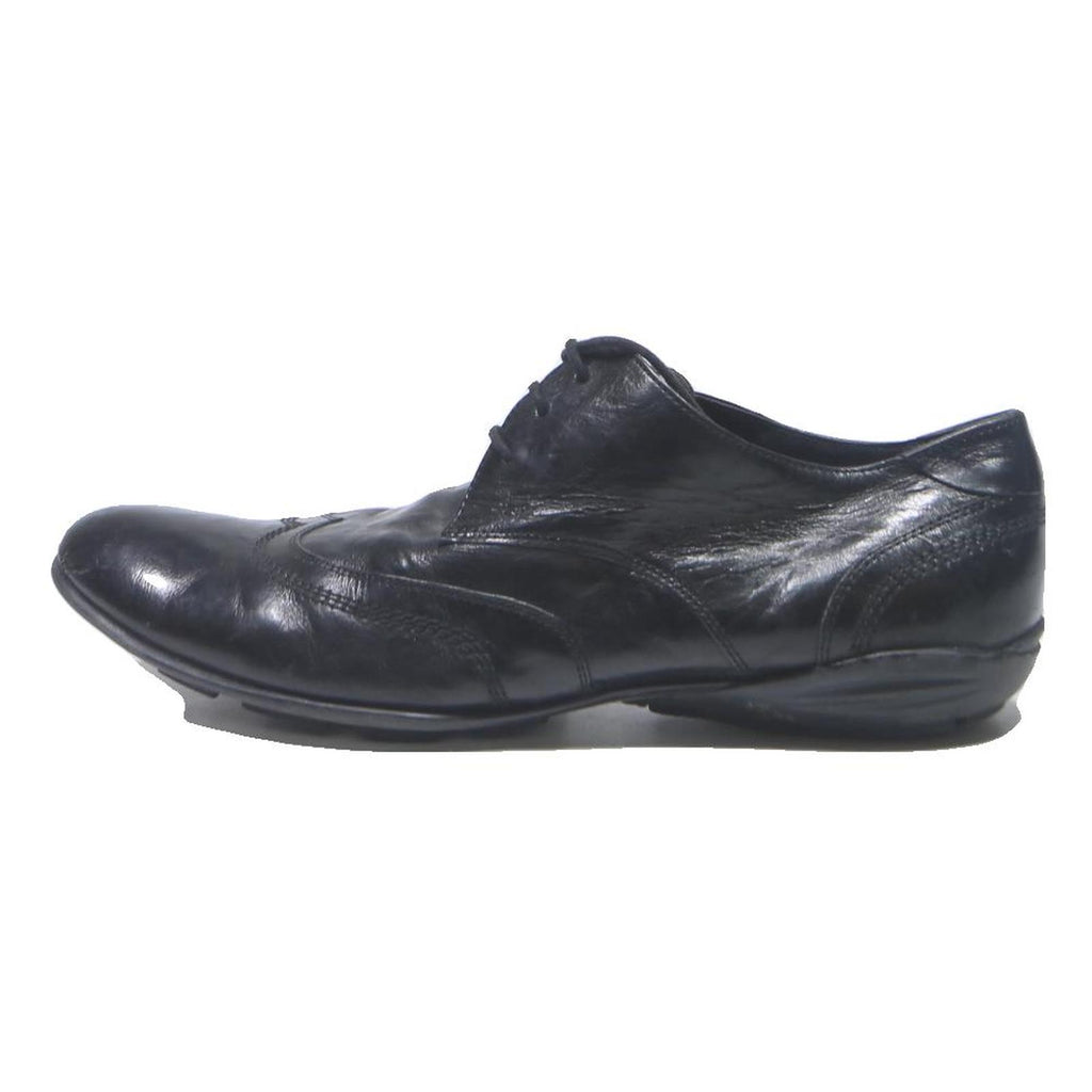BATA Mens Black Leather Lace-Up Shoes UK 7 Comfortable Formal Footwear