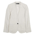 ZARA Womens Cream Button Jacket UK 6 Woven Tailored Elegant Formal Fashion